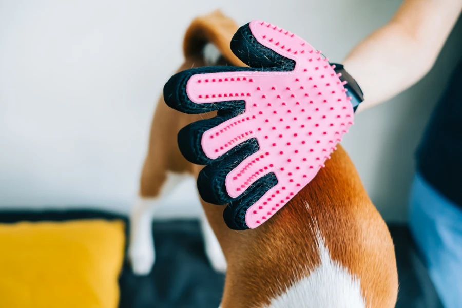 Dog Grooming Glove Brush