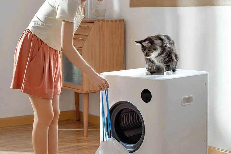 automatic cat litter box for multiple cats