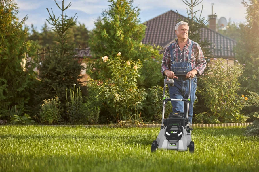 best cordless lawn mower with battery and charger